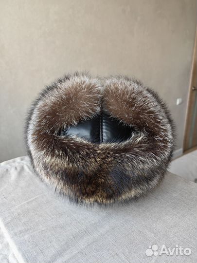 Мужская шапка из чернобурки