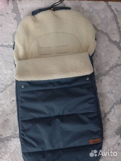 Зимний конверт в коляску на овчине