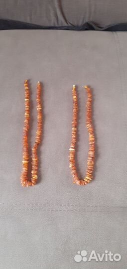 Натуральные янтарные бусы(СССР)
