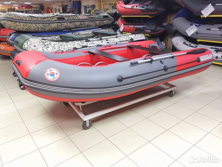 Лодка mishimo PRO 350 красно-серая