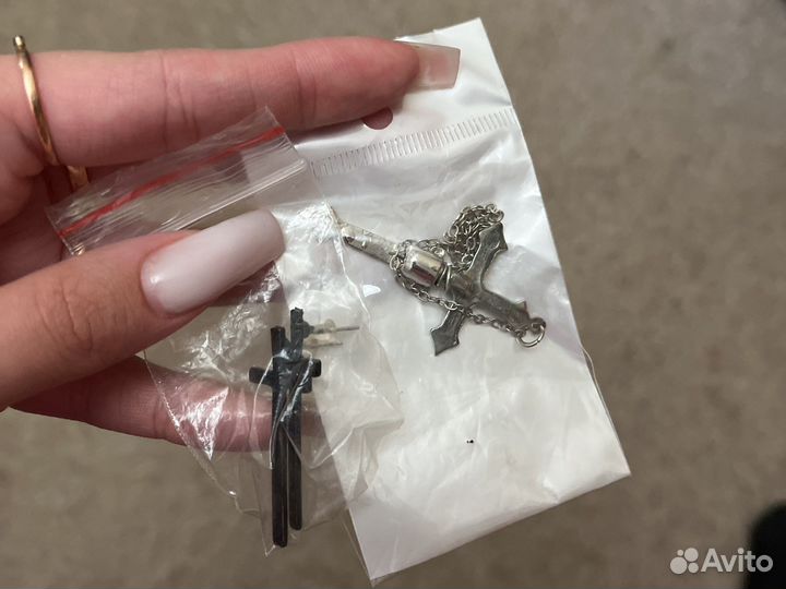 Сережки кресты