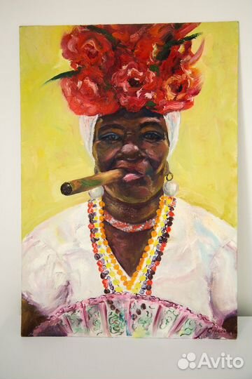 Картина маслом, холст на картоне