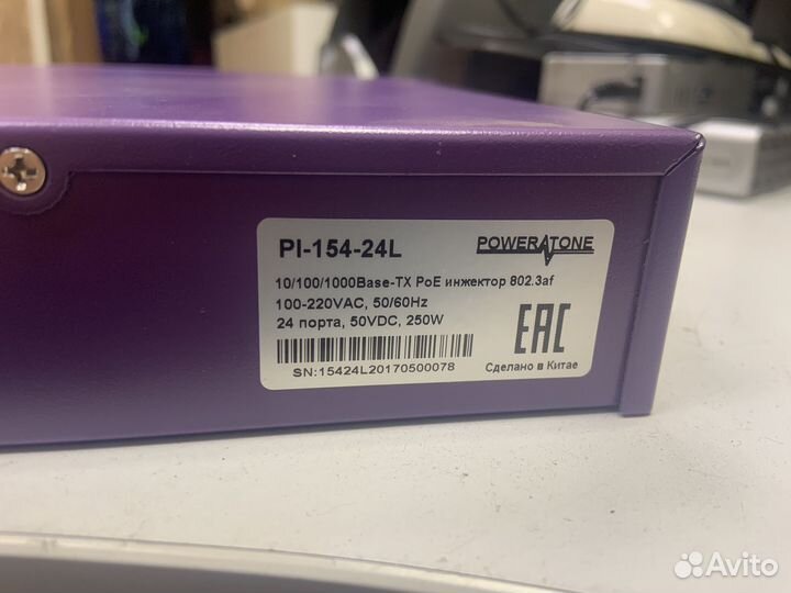 PoE инжектор 24 порта poweraton