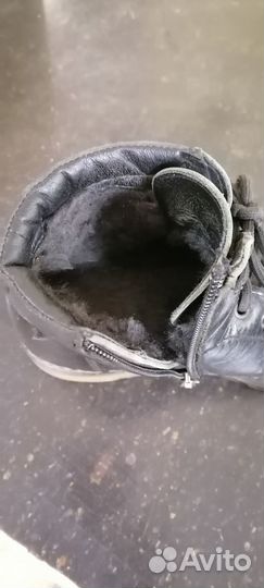 Кожаные зимние ботинки на мальчика