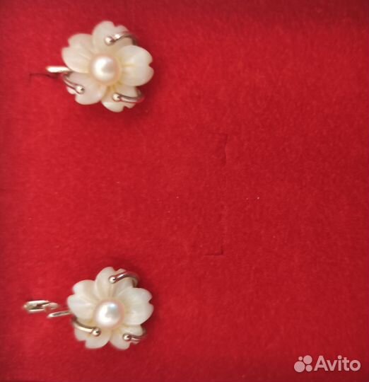 Серьги и кольцо серебро