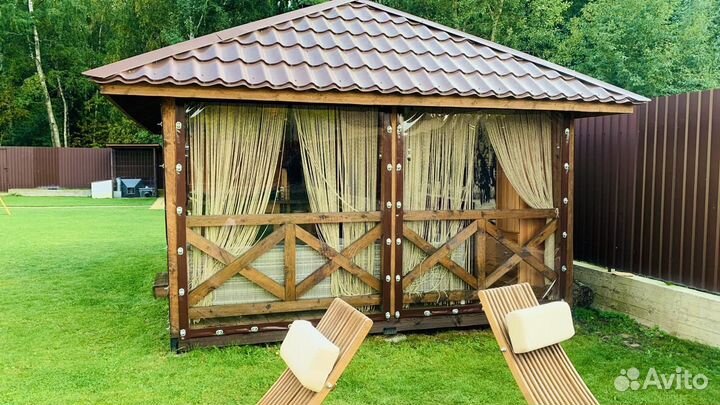 Мягкие окна (шторы) для кафе