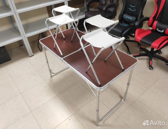 Стол раскладной для пикника 120см 4 стула