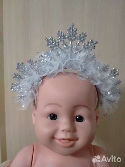 Новогодний ободок снежинка