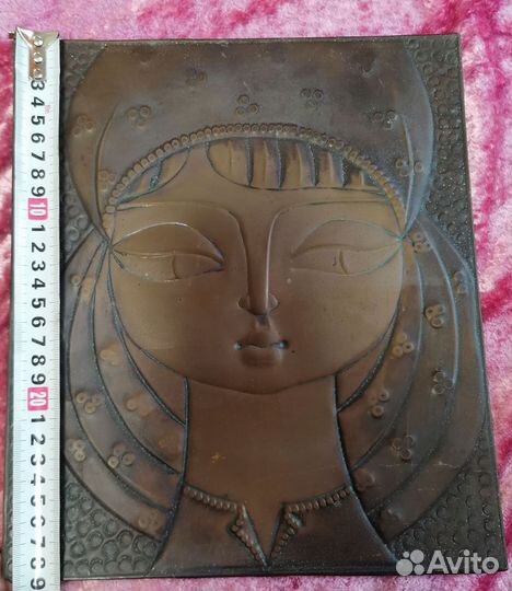 Картина медная чеканка СССР 