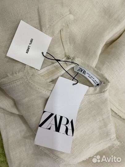 Платье zara M 100%лен новое