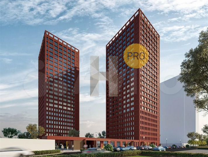 2-к. квартира, 49,6 м², 2/25 эт.