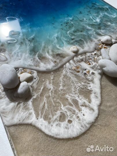 Картина море эпоксидной смолой