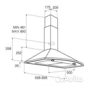 Вытяжка каминная Jetair jenny TC-S 90 INX-10