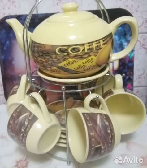 Керамика:Кружки,кофейный сервиз,кашпо,салатники