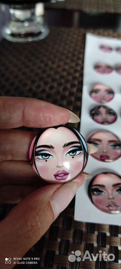 Кабашоны стеклянные для матрешек