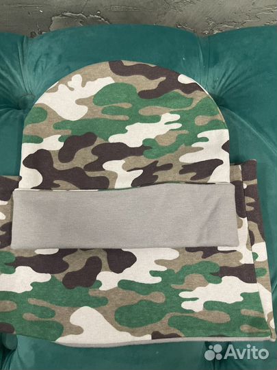 Шапка и снуд для мальчика демисезонная