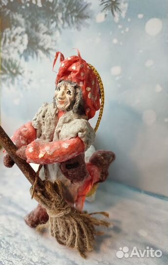 Ватные игрушки Баба Яга оберег