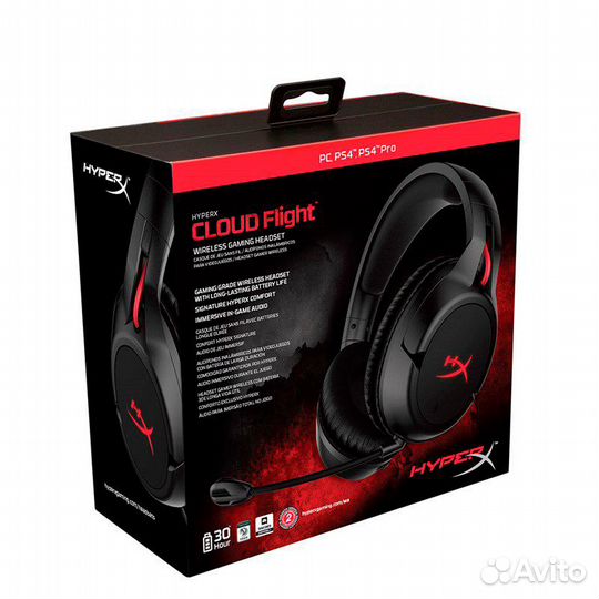 Беспроводная гарнитура HyperX Cloud Flight ч/кр