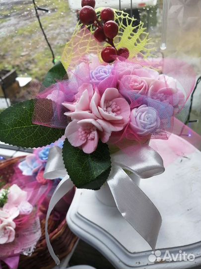 Букеты к 8 марта. Мыло ручной работы