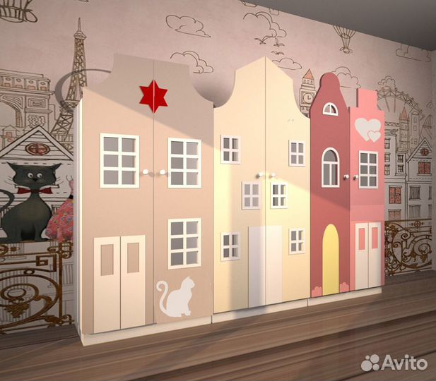 Детские шкафчики. Шкаф в раздевалку детского сада