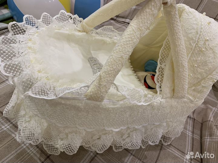 Жемчужная сумка переноска детская на выписку