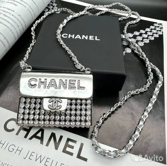 Колье с цирконами Chanel premium