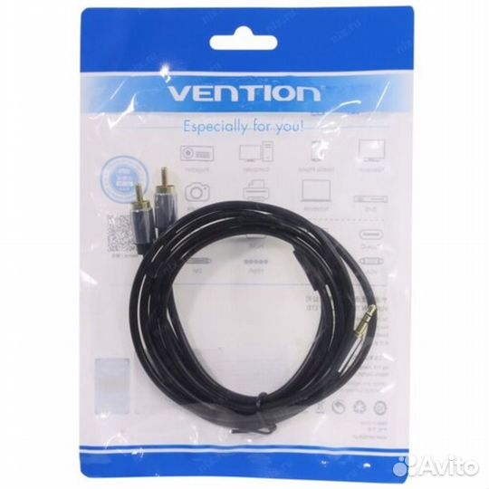 Кабель Jack (3.5mm) (M) - 2*RCA 1.5m #242864