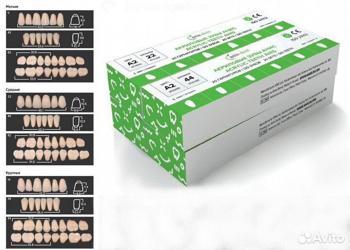 Зубы акриловые