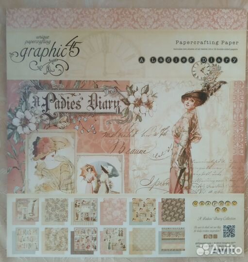 Бумага для скрапбукинга Graphic45, 30x30 см