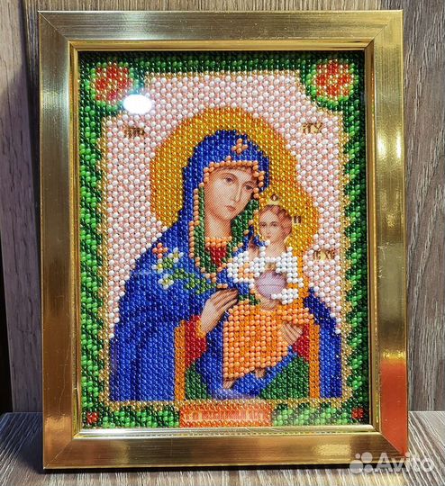 Иконы вышитые бисером Неувядаемый цвет