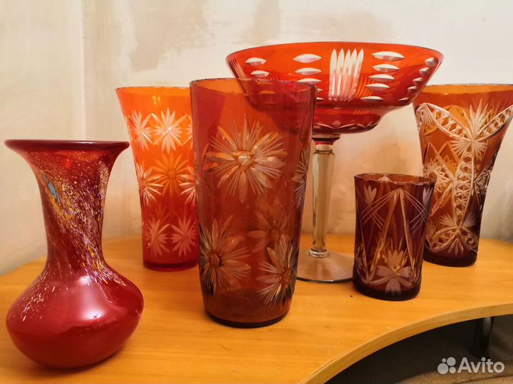 Ваза цветное стекло