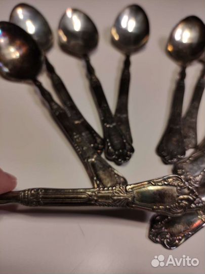 Набор 12 столовых ложек мельхиор мнц СССР