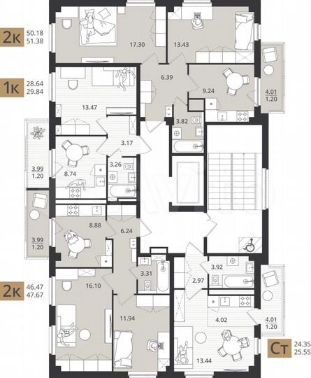 1-к. квартира, 29,8 м², 2/7 эт.