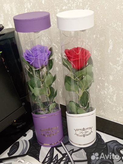 Роза в колбе с подсветкой