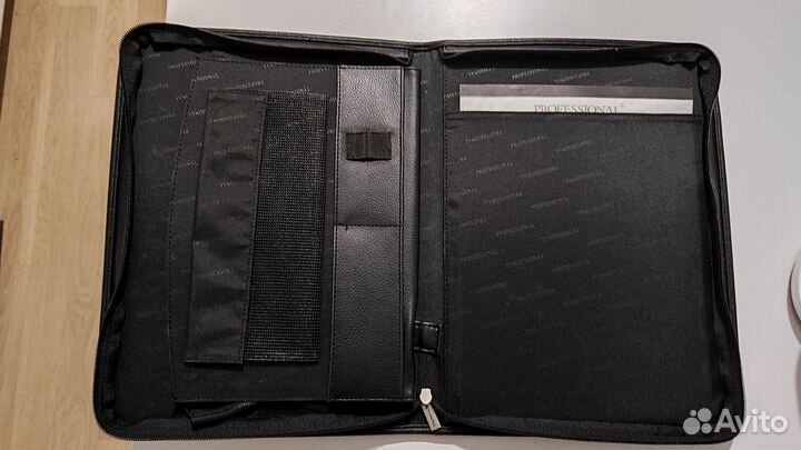 Папка деловая кожаная с блокнотом