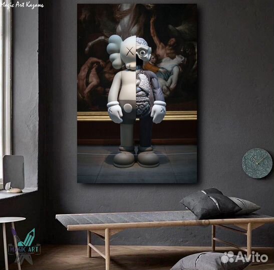 Стильная картина Bear Brick, Kaws в Казани