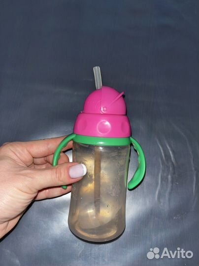 Поильник бутылочка с трубочкой