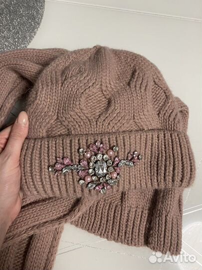 Комплект шапка и шарф женский