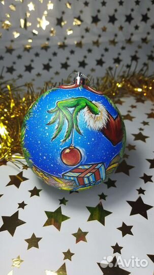 Ёлочный шар с росписью