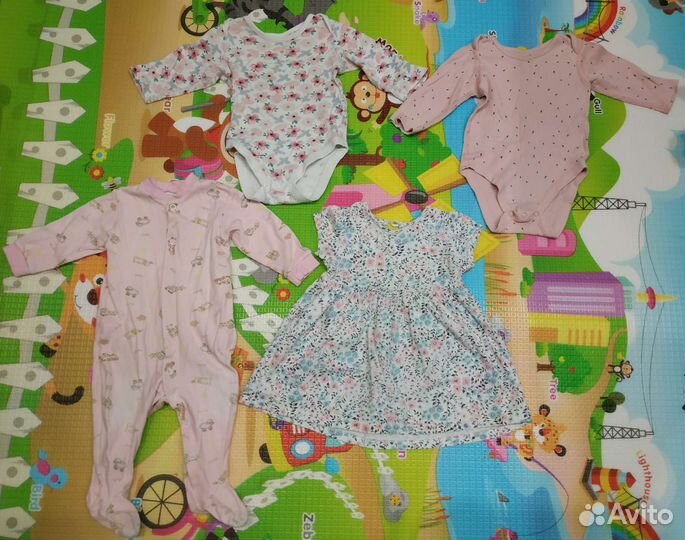 Вещи пакетом для девочки 6-9 месяцев