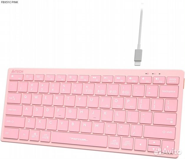 FBX51C pink, Клавиатура A4Tech Fstyler FBX51C Беспро