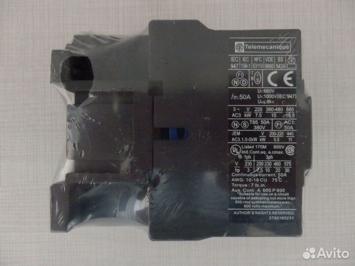 Контактор LC1 D3210M7 Telemecanique Франция