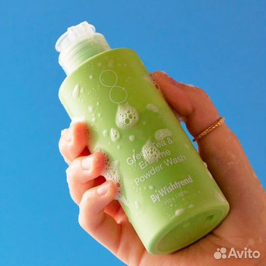 Энзимная пудра с зелёным чаем By Wishtrend