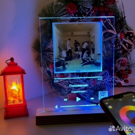 Подарок на день рождения Фото на стекле