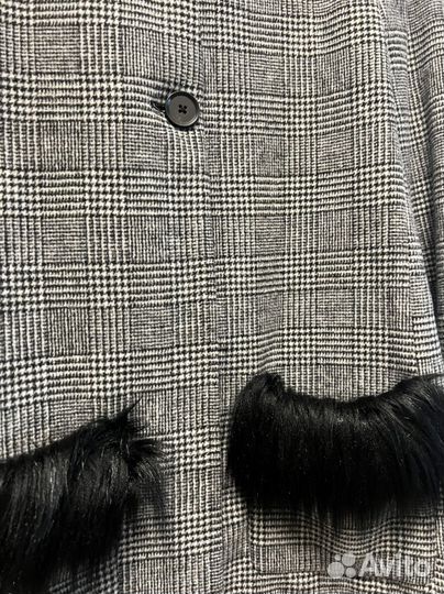 Пальто пиджак Zara утепленное с шерстью