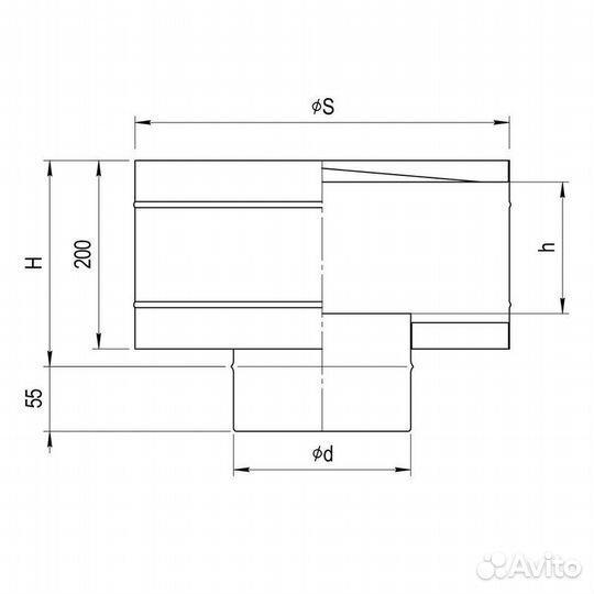 Зонт-Д Ф140мм Феррум с ветрозащитой