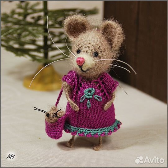 Мышки вязаные