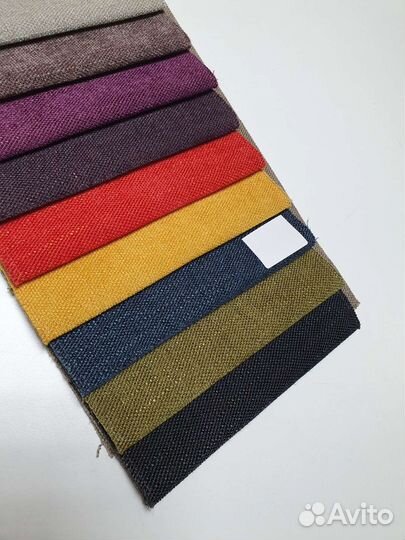 Ткань мебельная рогожка синяя