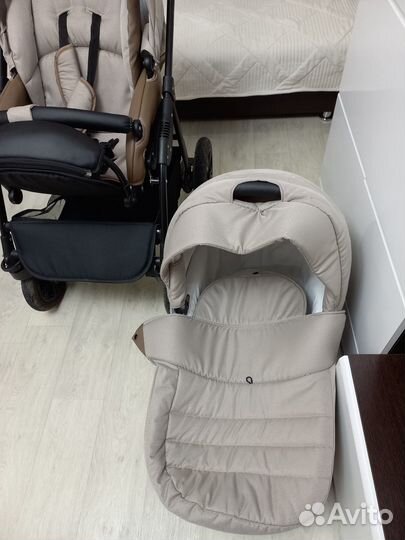 Коляска 2 в 1 indigo эко кожа