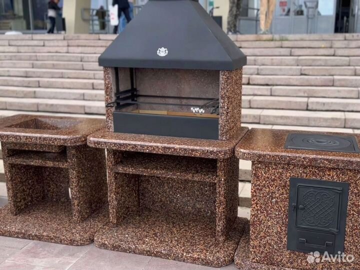 Модульный комплекс барбекю,печь под казан